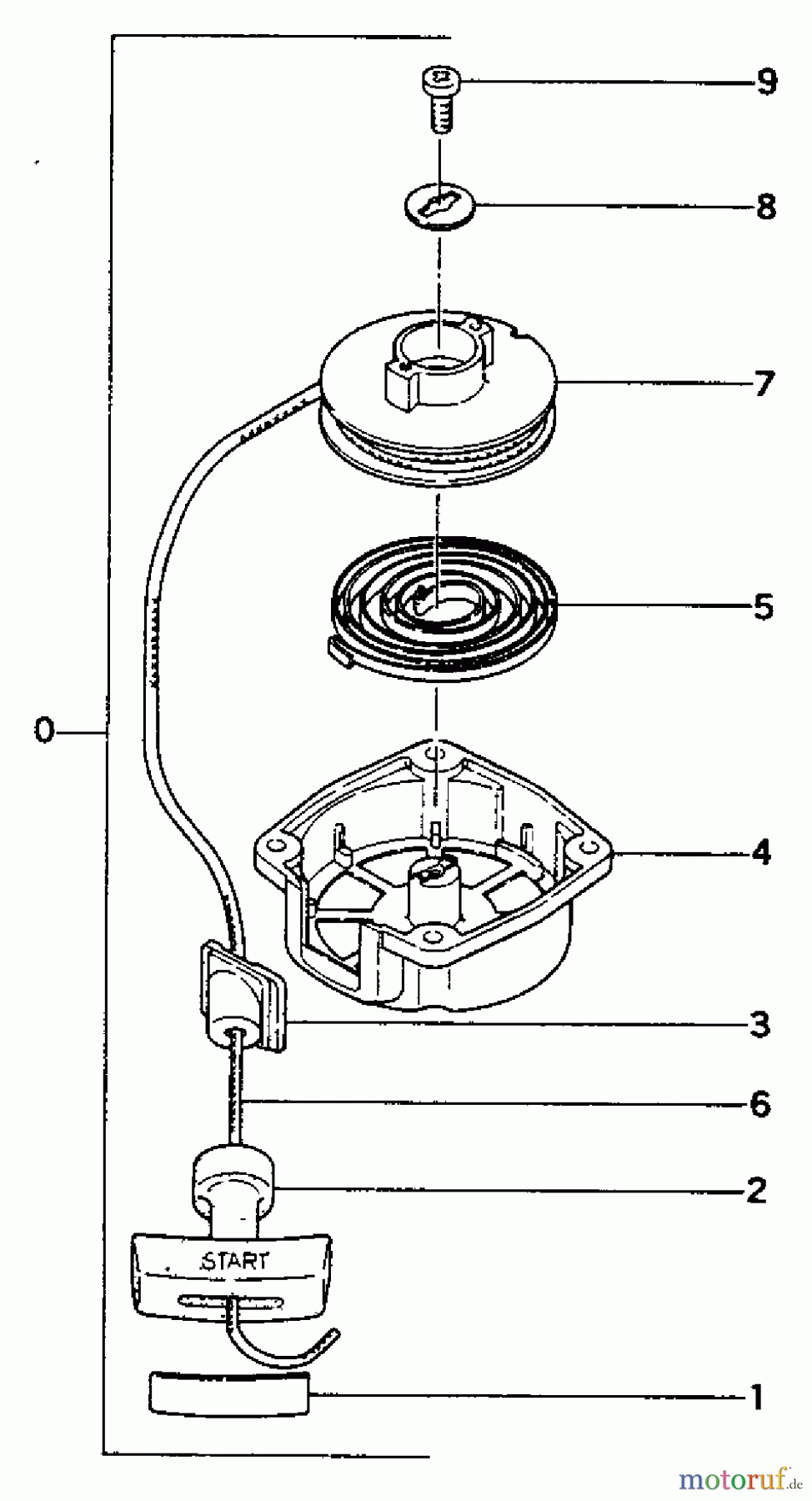  Tanaka Erdbohrer TED-265 - Tanaka Engine Drill Recoil Starter
