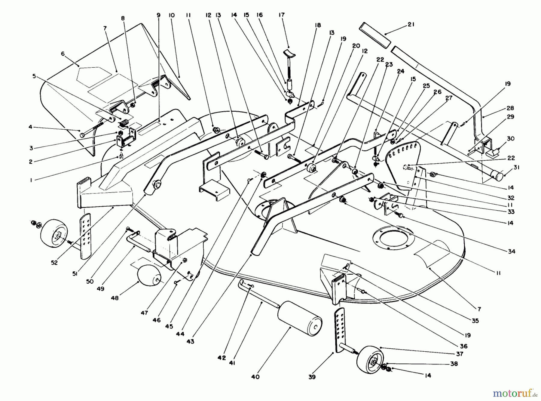  Toro Neu Mowers, Deck Assembly Only 05-52SY01 - Toro 52