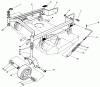 Toro 30111 - Mid-Size Proline Gear Traction Unit, 11 hp, 1984 (4000001-4999999) Pièces détachées 36" CARRIER FRAME MODEL NO. 30136