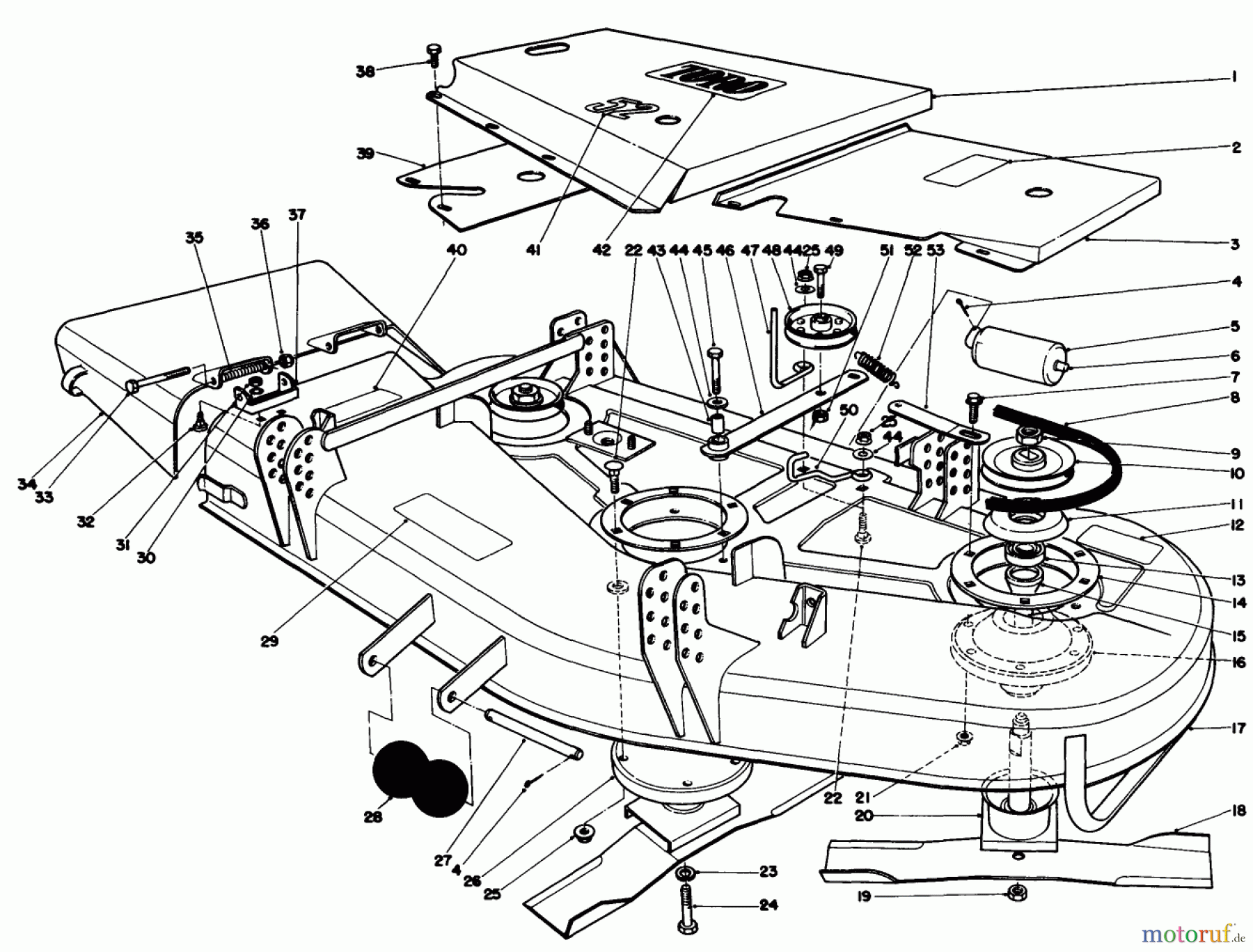 Toro Neu Mowers, Drive Unit Only 30111 - Toro Mid-Size Proline Gear Traction Unit, 11 hp, 1984 (4000001-4999999) 52