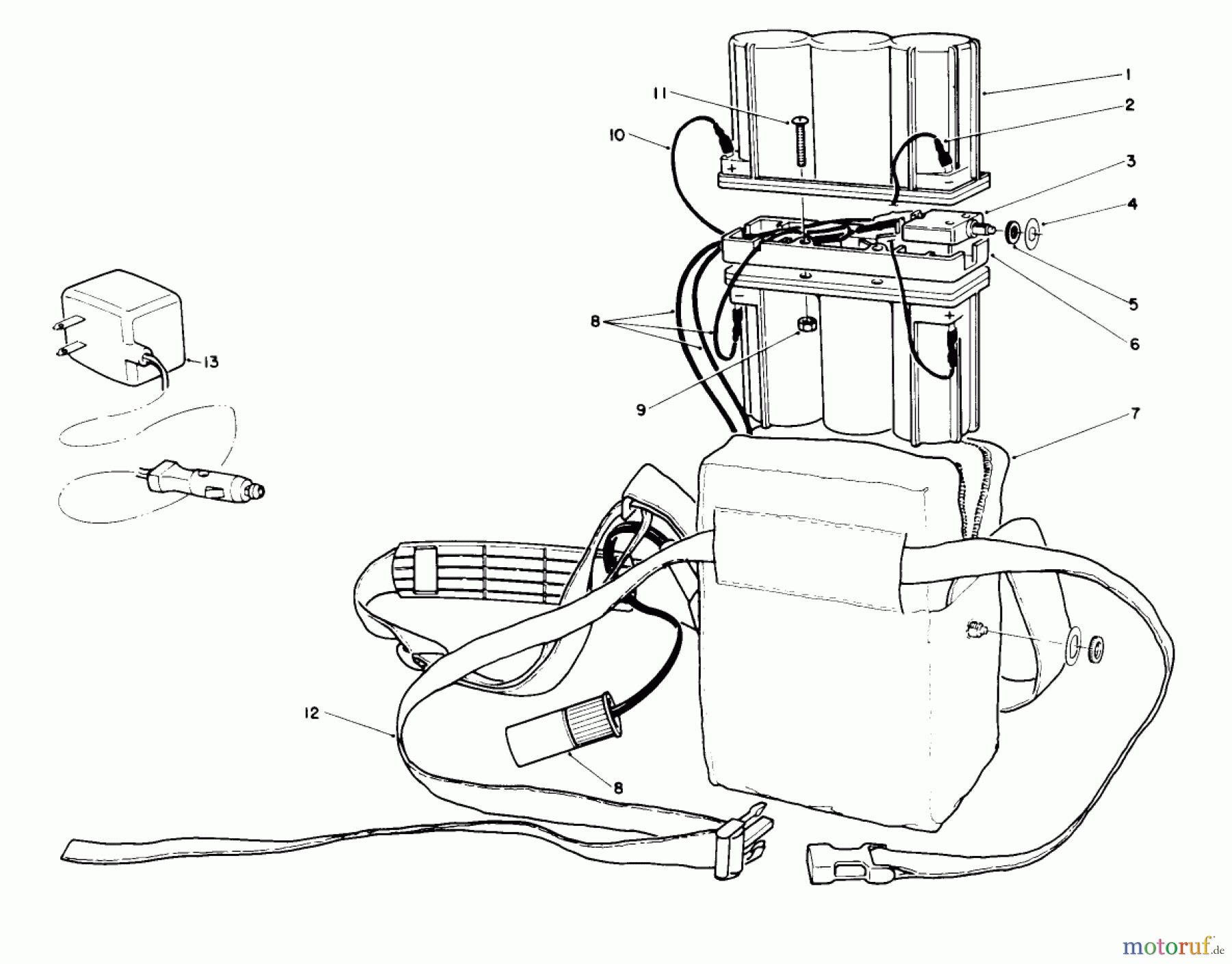 Toro Neu Accessories 51710 - Toro 12 Volt Battery Pack, 1992 (2000001-2999999) 12V BATTERY PACK & CHARGER