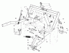 Toro 30544 (117/120) - 44" Side Discharge Mower, Groundsmaster 117/120, 1990 (000001-099999) Ricambi PARKING BRAKE & LIFT FRAME ASSEMBLY