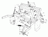 Toro 30544 (120) - 44" Side Discharge Mower, Groundsmaster 120, 1986 (600001-699999) Ricambi PARKING BRAKE & LIFT FRAME ASSEMBLY