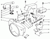 Toro 30555 (200) - 52" Side Discharge Mower, Groundsmaster 200 Series, 1990 (SN 00001-09999) Listas de piezas de repuesto y dibujos ENGINE AIR HOUSING-ENGINE, ONAN MODEL NO. P220G, TYPE NO. 1/10808C