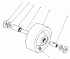 Toro 30555 (200) - 52" Side Discharge Mower, Groundsmaster 200 Series, 1990 (SN 00001-09999) Listas de piezas de repuesto y dibujos PHENOLIC WHEEL ASSEMBLY NO. 27-1050 (OPTIONAL)