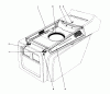 Toro 57354 (11-44) - 11-44 Pro Lawn Tractor, 1986 (6000001-6999999) Ricambi HOOD DUCT ASSEMBLY