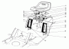 Toro 57354 (11-44) - 11-44 Pro Lawn Tractor, 1986 (6000001-6999999) Ricambi REAR BODY & SEAT ASSEMBLY