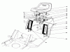 Toro 57354 (11-44) - 11-44 Pro Lawn Tractor, 1987 (7000001-7999999) Ricambi REAR BODY & SEAT ASSEMBLY