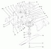 Toro 78216 - 38" Side Discharge Mower, 260 Series Lawn and Garden Tractors, 2000 (200000001-200999999) Ricambi BLADE, SPINDLE AND PULLEY ASSEMBLY