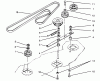 Toro 78351 - 42" Rear Discharge, Low Cut Mower, 1993 (3900001-3999999) Ricambi DECK BELT & PULLEYS