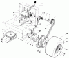 Toro 30103 - Mid-Size Proline Gear Traction Unit, 12 hp, 1988 (8000001-8999999) Pièces détachées AXLE ASSEMBLY