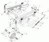 Toro 30108 - Mid-Size Proline Gear Traction Unit, 8 hp, 1984 (4000001-4999999) Pièces détachées 36" CARRIER FRAME MODEL NO. 30136