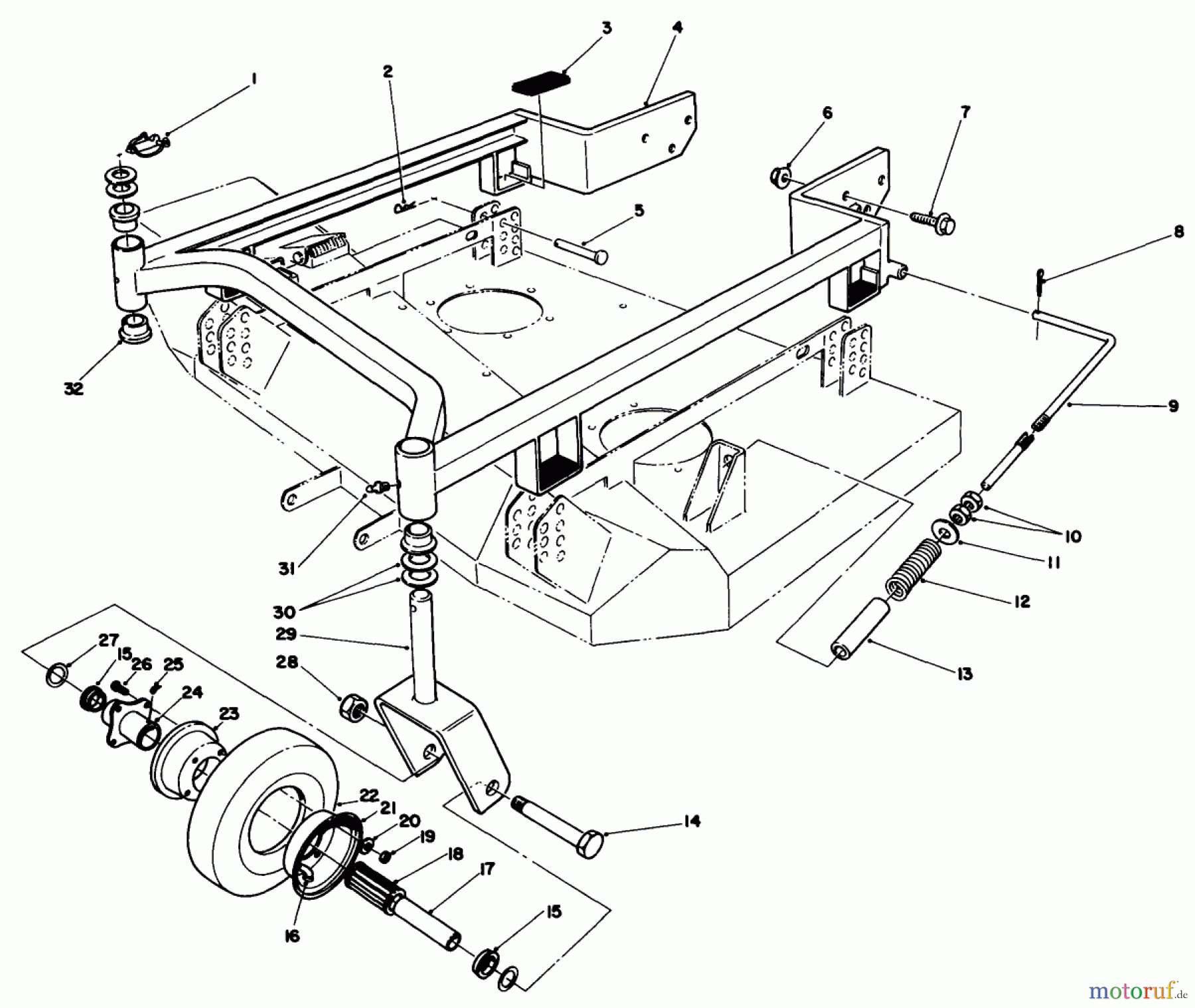 Toro Neu Mowers, Drive Unit Only 30111 - Toro Mid-Size Proline Gear Traction Unit, 11 hp, 1986 (6000001-6999999) 36