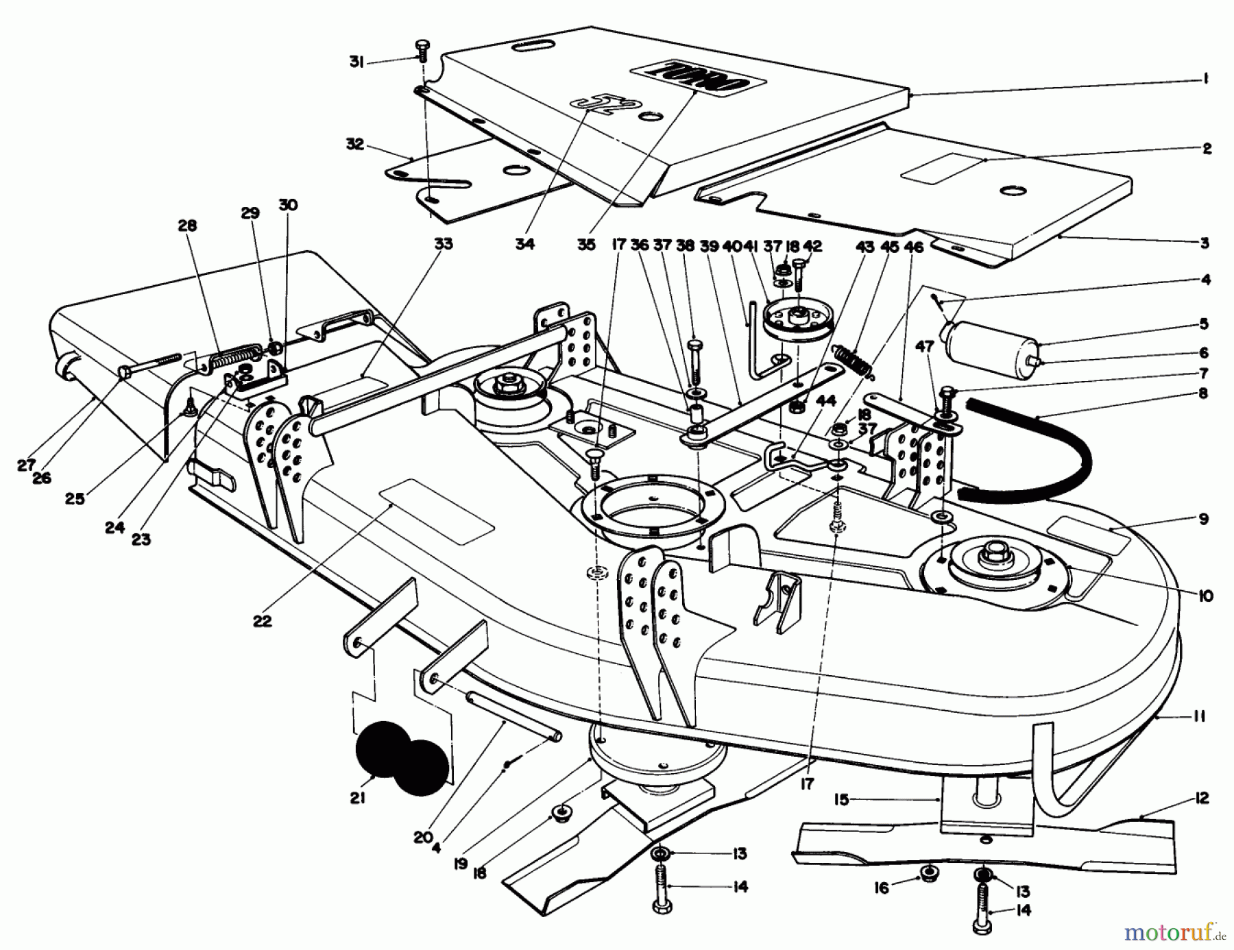  Toro Neu Mowers, Drive Unit Only 30111 - Toro Mid-Size Proline Gear Traction Unit, 11 hp, 1986 (6000001-6999999) 52