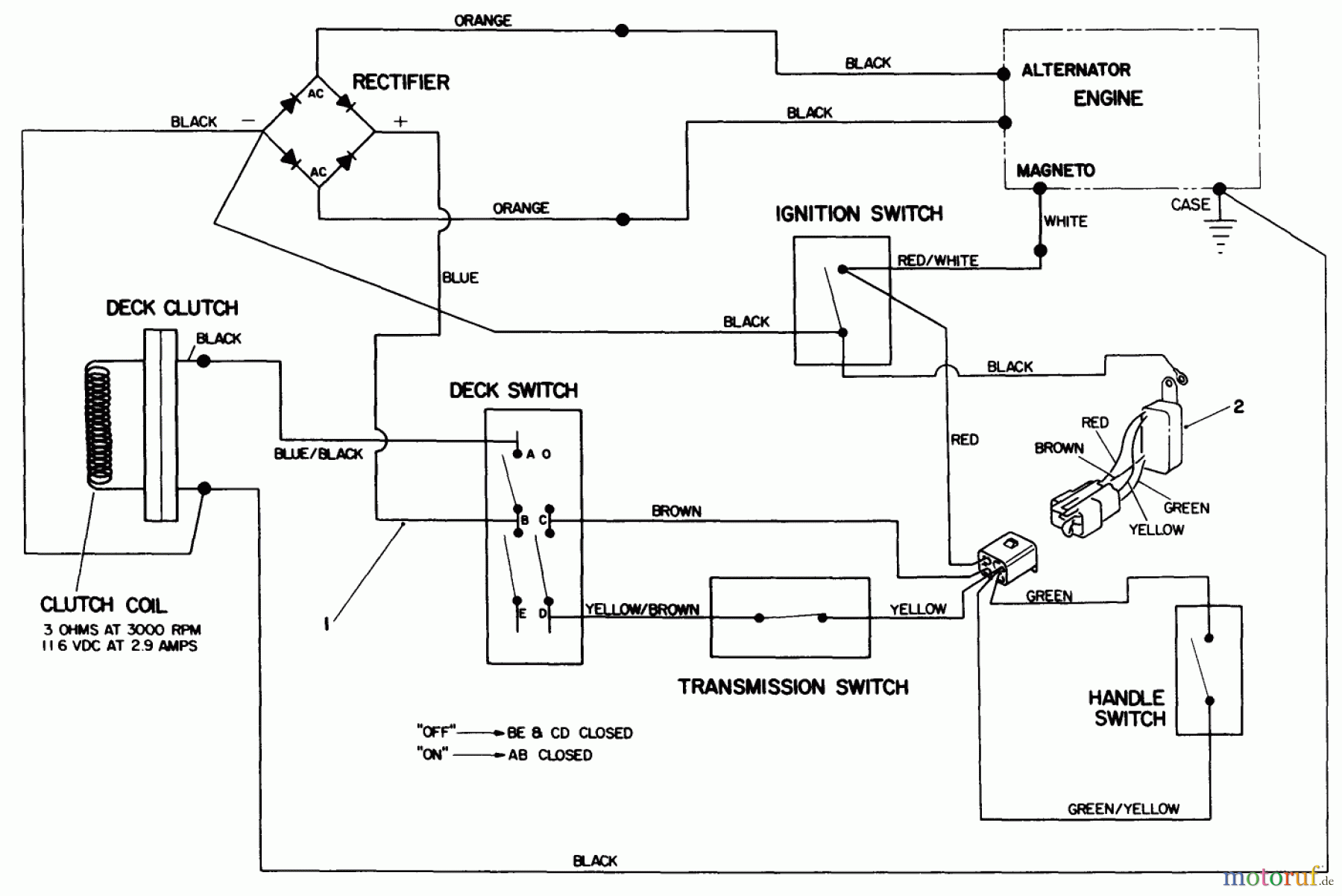  Toro Neu Mowers, Drive Unit Only 30115 - Toro Mid-Size Proline Gear Traction Unit, 12.5 hp, 1989 (9000001-9999999) ELECTRICAL SCHEMATIC