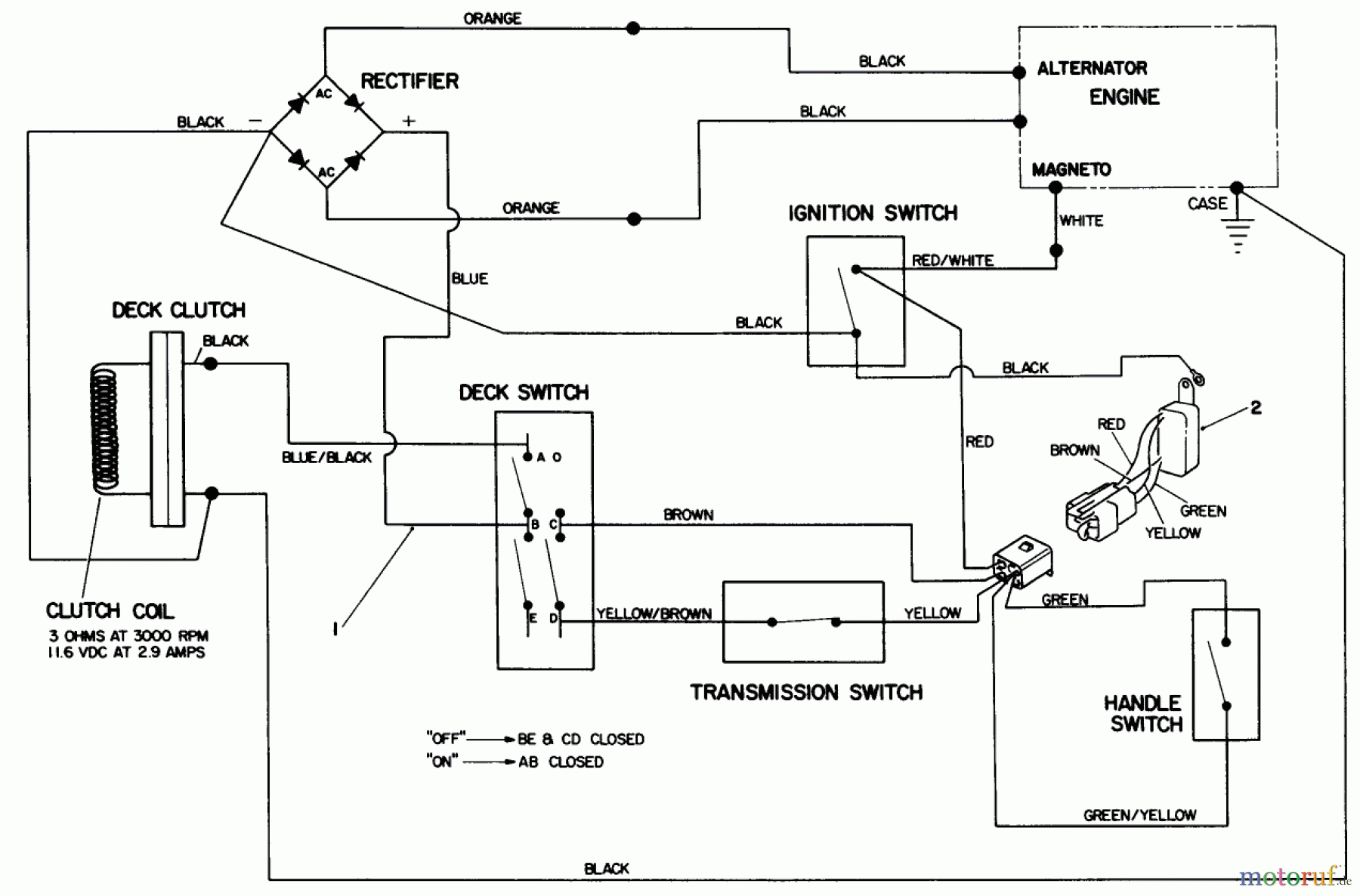  Toro Neu Mowers, Drive Unit Only 30115 - Toro Mid-Size Proline Gear Traction Unit, 12.5 hp, 1990 (0000001-0999999) ELECTRICAL SCHEMATIC
