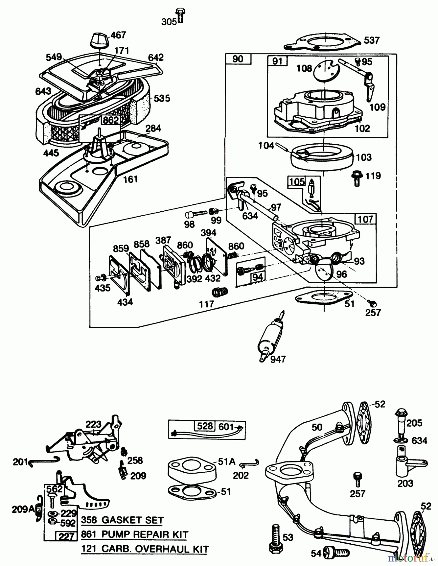 Toro Neu Mowers, Drive Unit Only 30116 - Toro Mid-Size Proline Gear Traction Unit, 16 hp, 1986 (6000001-6999999) ENGINE BRIGGS & STRATTON MODEL NO. 402707-0158-01 #2