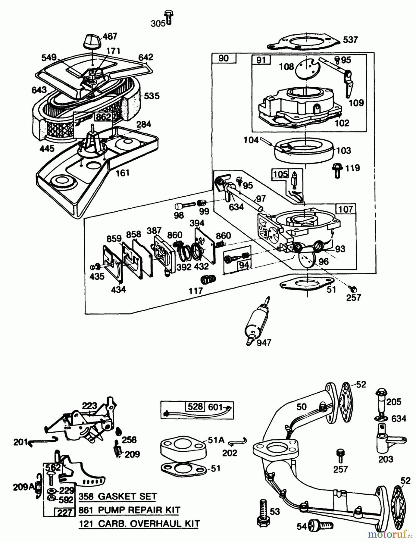  Toro Neu Mowers, Drive Unit Only 30116 - Toro Mid-Size Proline Gear Traction Unit, 16 hp, 1987 (7000001-7999999) ENGINE BRIGGS & STRATTON MODEL NO. 402707-0158-01 #2