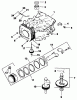 Toro 30156 - Mid-Size Proline Gear Traction Unit, 12.5 hp, 1993 (390001-399999) Ricambi CRANKCASE-ENGINE KOHLER-MODEL CV12.5T SPEC. NO. 1254