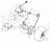 Toro 30180 - Mid-Size Proline Gear Traction Unit, 16 hp, 1992 (200001-299999) Pièces détachées AXLE ASSEMBLY