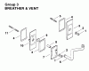 Toro 30180 - Mid-Size Proline Gear Traction Unit, 16 hp, 1994 (490731-499999) Ricambi BREATHER & VENT-ENGINE KOHLER MODEL NO. MV16S-TYPE PS56519