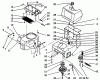 Toro 30185 - Mid-Size Proline Hydro Traction Unit, 14 hp, 1992 (20000001-29999999) Listas de piezas de repuesto y dibujos FRAME, ENGINE, FUEL TANK, CLUTCH & COOLER ASS-Y