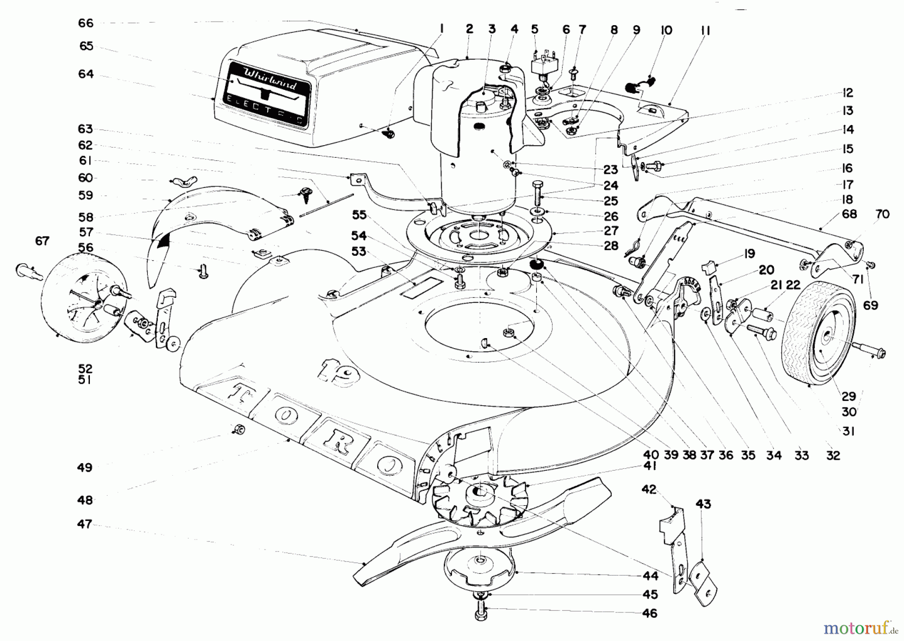  Toro Neu Mowers, Electric 18301 - Toro Electric Whirlwind Lawnmower, 1969 (9000001-9999999) 19