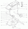 Toro 20052 (E24) - Carefree Recycler Electric Mower, E24, 2001 (210000001-210999999) Listas de piezas de repuesto y dibujos DECK, LINER AND WHEEL ASSEMBLY