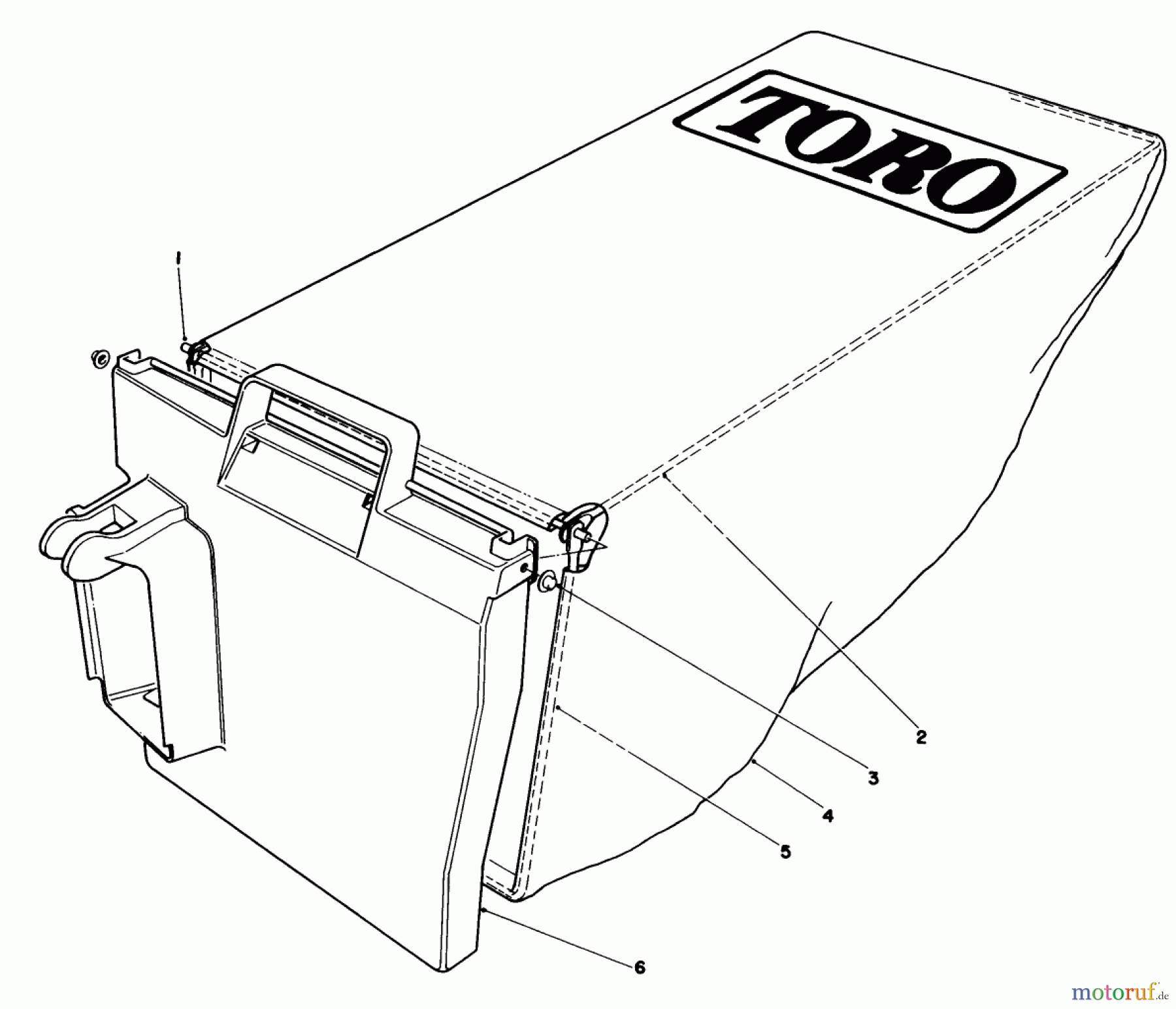  Toro Neu Mowers, Electric 20564 - Toro Electric Lawnmower, 1986 (6000001-6999999) GRASS BAG ASSEMBLY 11-9469
