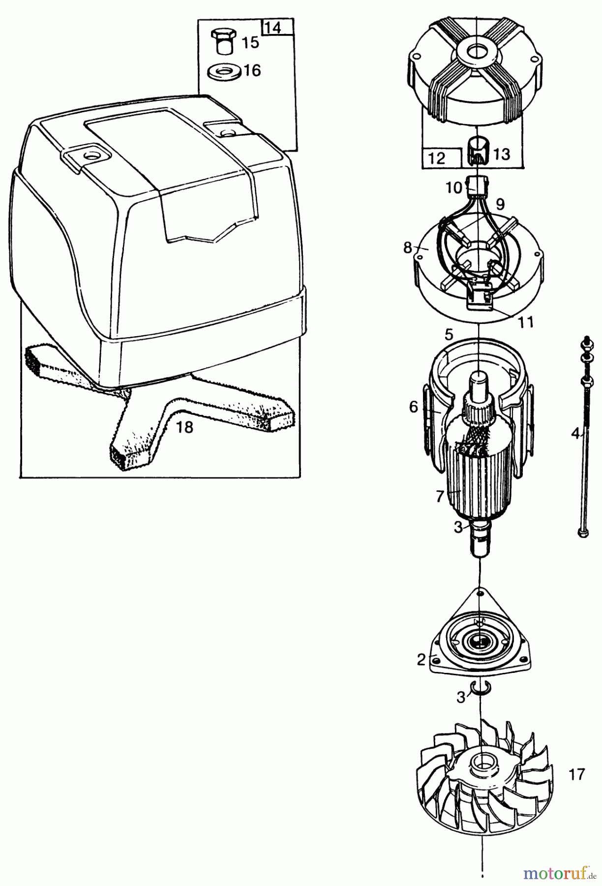  Toro Neu Mowers, Electric 20564 - Toro Electric Lawnmower, 1984 (4000001-4999999) MOTOR BRIGGS & STATTON MODEL NO. 748001-0125-01