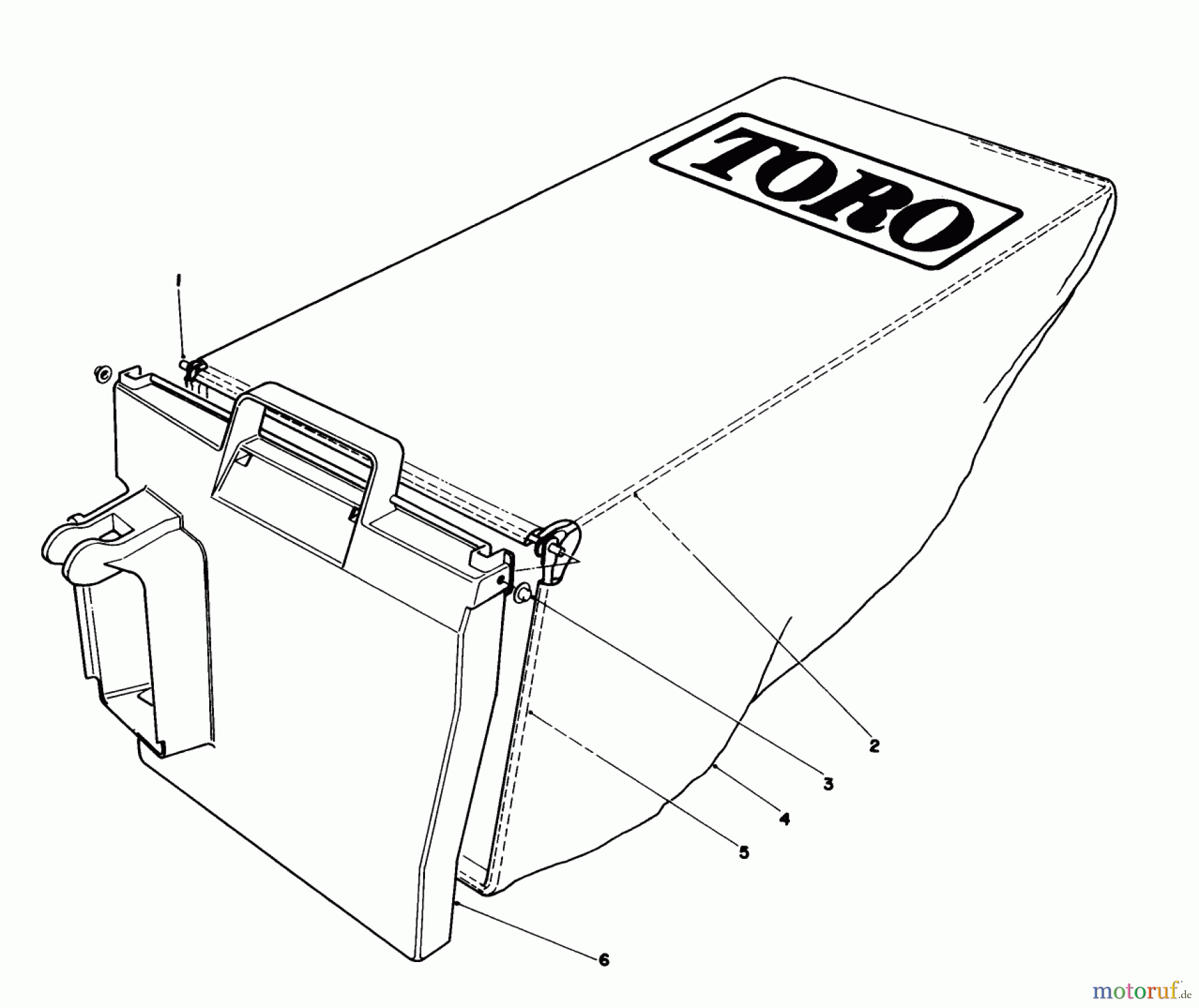  Toro Neu Mowers, Electric 20564 - Toro Electric Lawnmower, 1987 (7000001-7999999) GRASS BAG ASSEMBLY NO. 11-9469