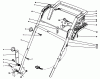 Toro 20564 - Electric Lawnmower, 1990 (0000001-0999999) Listas de piezas de repuesto y dibujos HANDLE ASSEMBLY