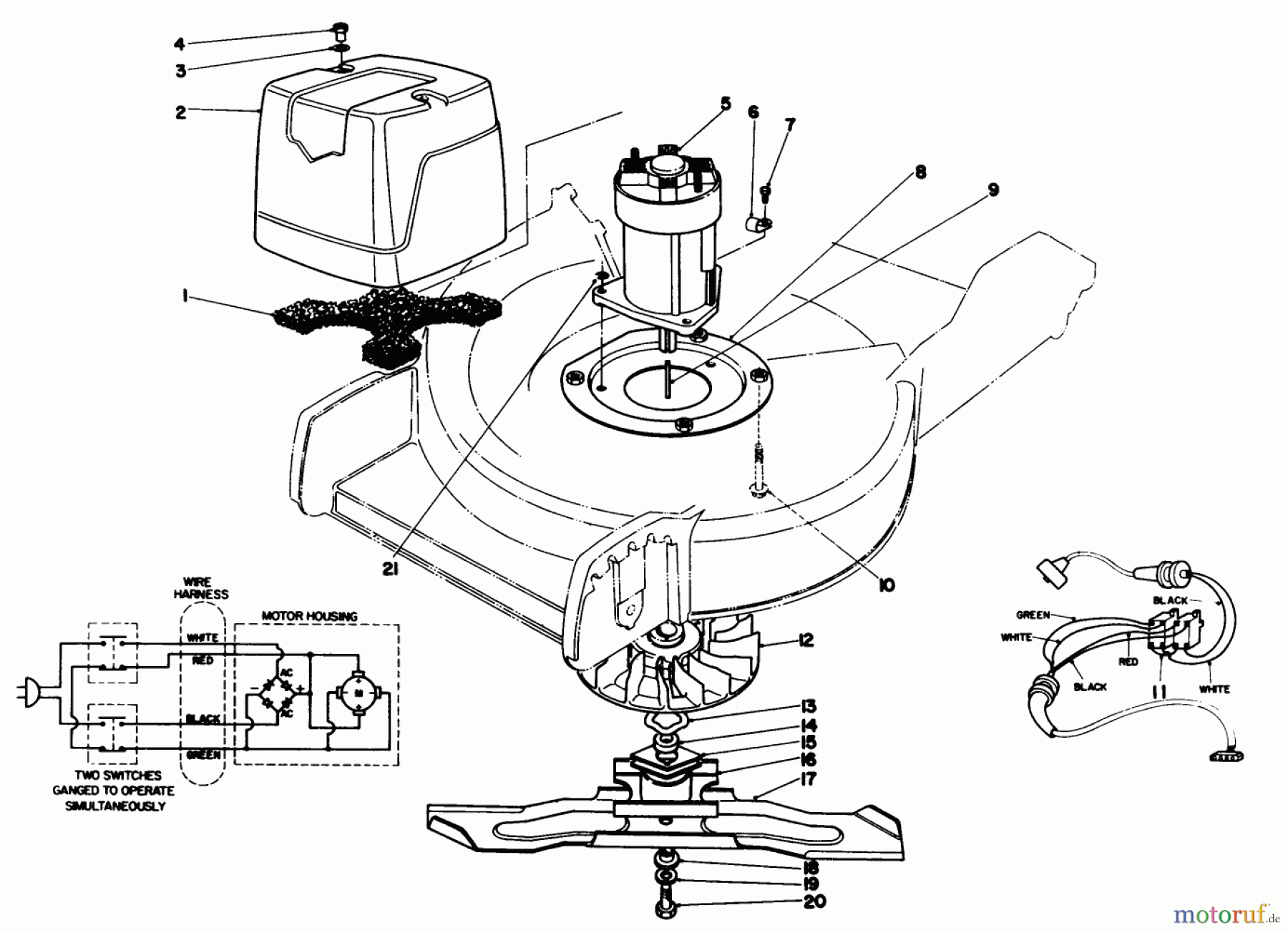  Toro Neu Mowers, Electric 20564 - Toro Electric Lawnmower, 1990 (0000001-0999999) MOTOR & BLADE ASSEMBLY