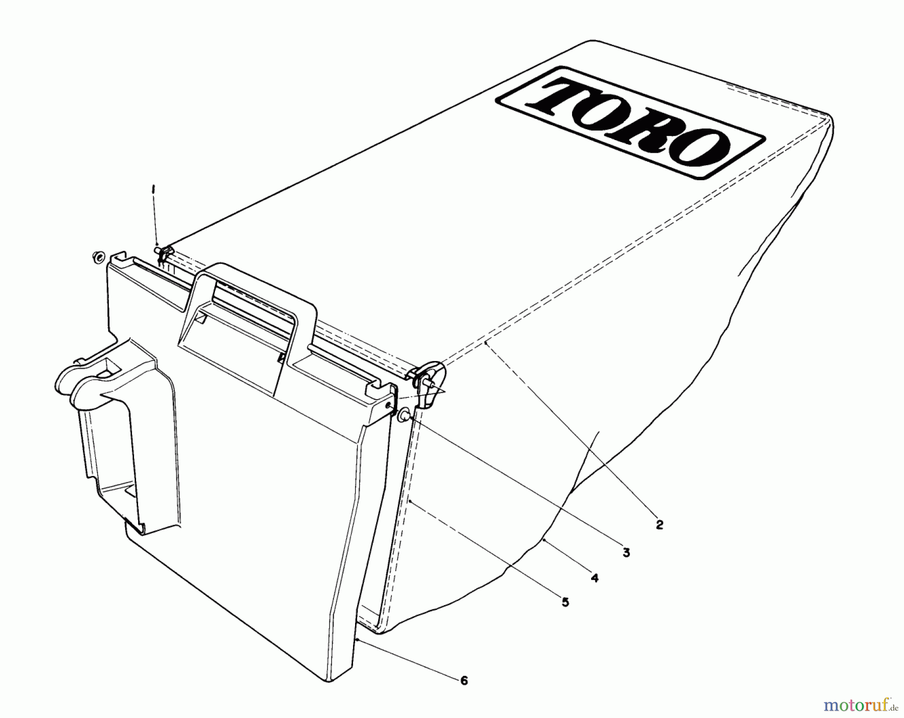  Toro Neu Mowers, Electric 20564C - Toro Electric Lawnmower, 1987 (7000001-7999999) GRASS BAG ASSEMBLY NO. 11-9469
