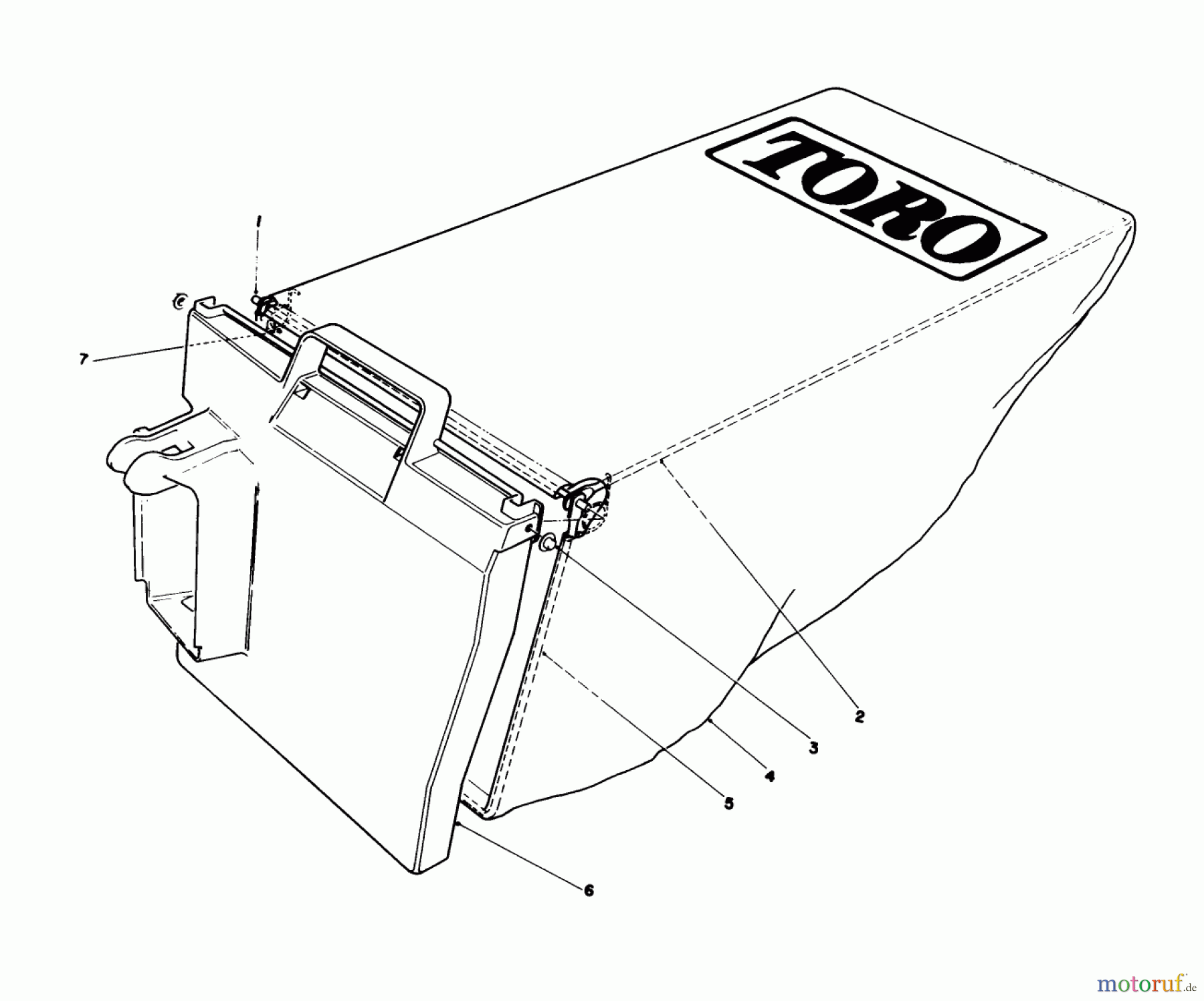  Toro Neu Mowers, Electric 20564C - Toro Electric Lawnmower, 1988 (8000001-8999999) GRASS BAG ASSEMBLY NO. 12-8859