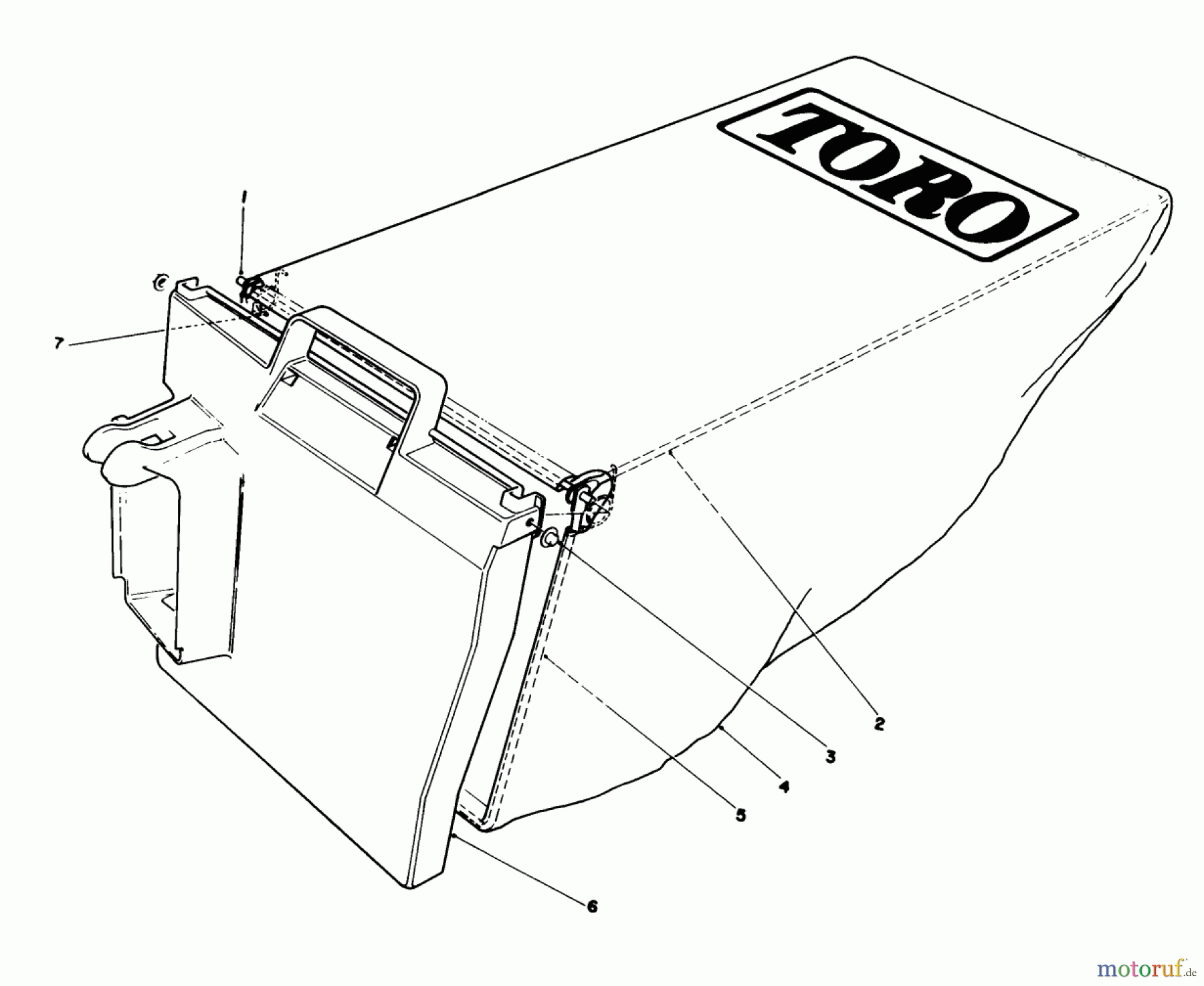 Toro Neu Mowers, Electric 20564C - Toro Electric Lawnmower, 1989 (9000001-9999999) GRASS BAG ASSEMBLY NO. 12-8859