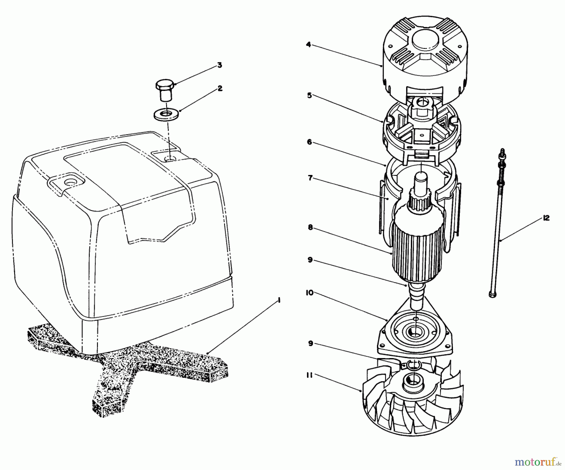  Toro Neu Mowers, Electric 20564C - Toro Electric Lawnmower, 1989 (9000001-9999999) MOTOR BRIGGS & STRATTON MODEL NO. 748001-0334-01
