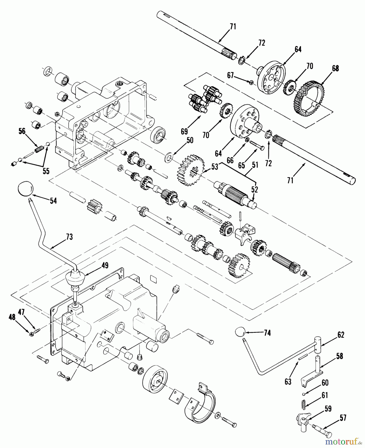  Toro Neu Mowers, Lawn & Garden Tractor Seite 1 01-11B804 (GT-2500) - Toro GT-2500 8-Speed Tractor, 1981 MECHANICAL TRANSMISSION-8 SPEED #2