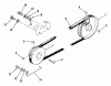 Toro 01-16KH01 (SK-486) - SK-486 8-Speed Garden Tractor, 1982 Ricambi DRIVE BELT AND PULLEYS