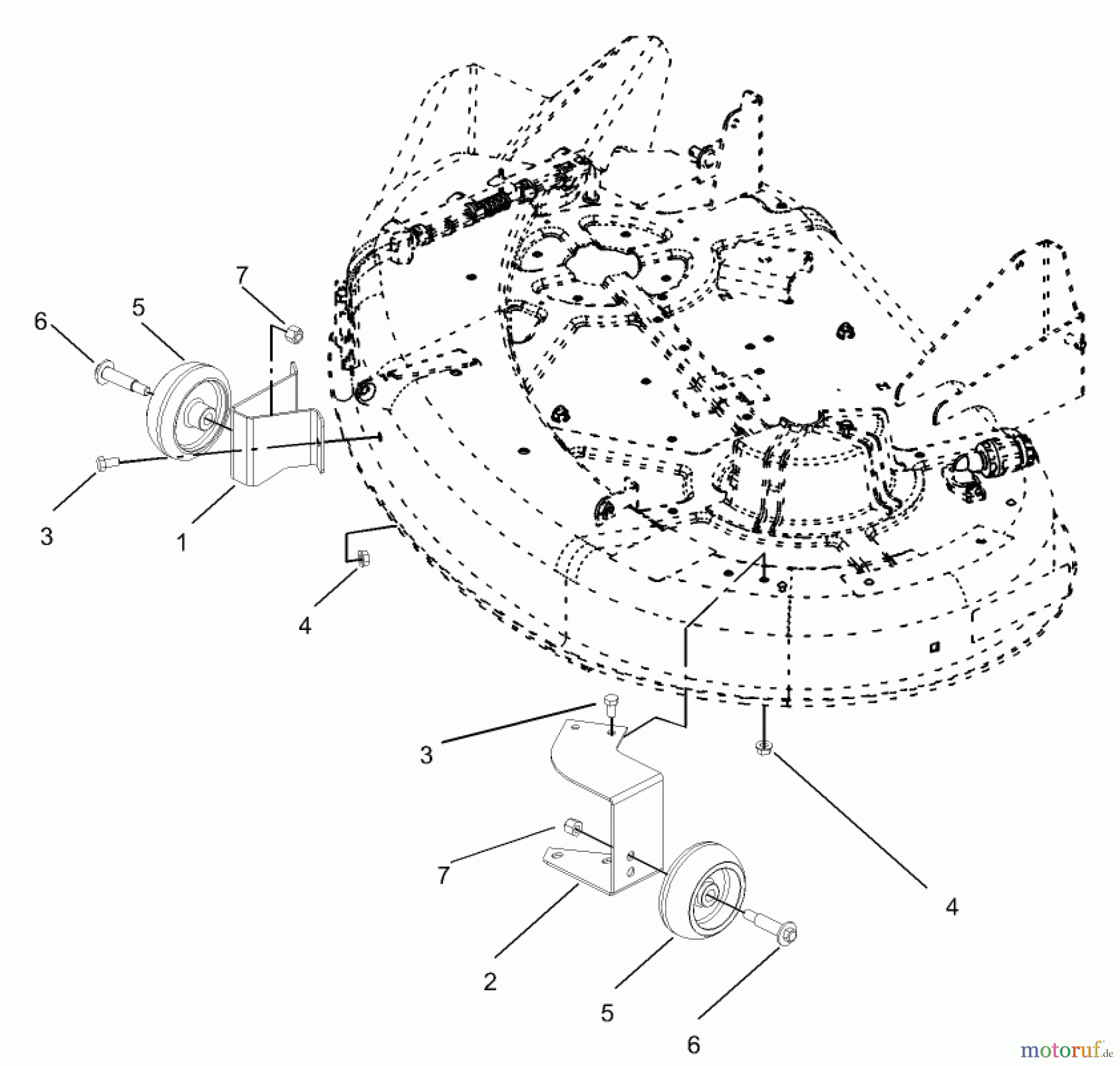  Toro Neu Accessories, Mower 106-7020 - Toro Anti-Scalp Roller Kit, 38