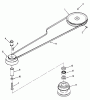 Toro 02-11BH01 (SB-371) - SB-371 3-Speed Lawn Tractor, 1982 Ricambi DRIVE BELT AND PULLEYS