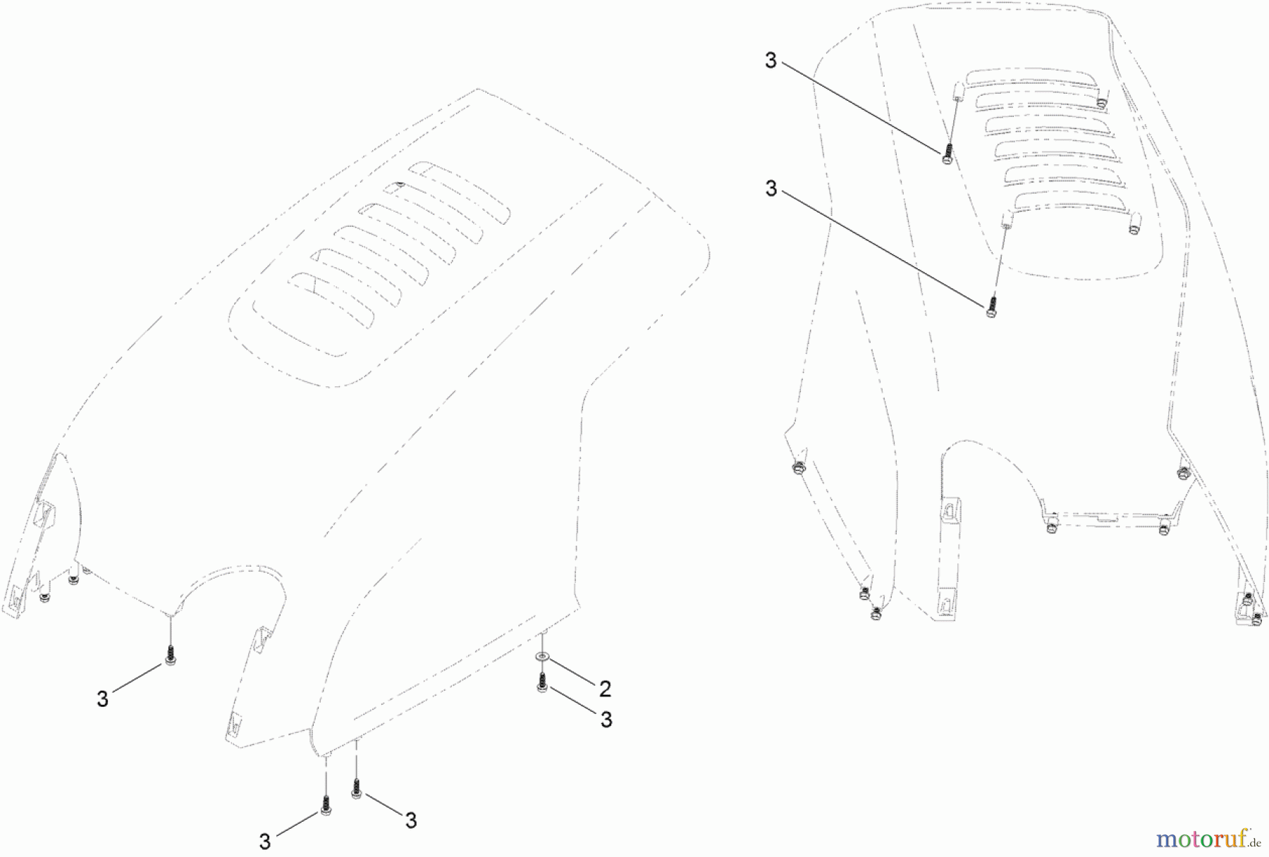 Toro Neu Accessories, Mower 121-4011 - Toro Replacement Hood Kit, XLS Lawn Tractor HOOD REPLACEMENT KIT ASSEMBLY NO. 121-4011