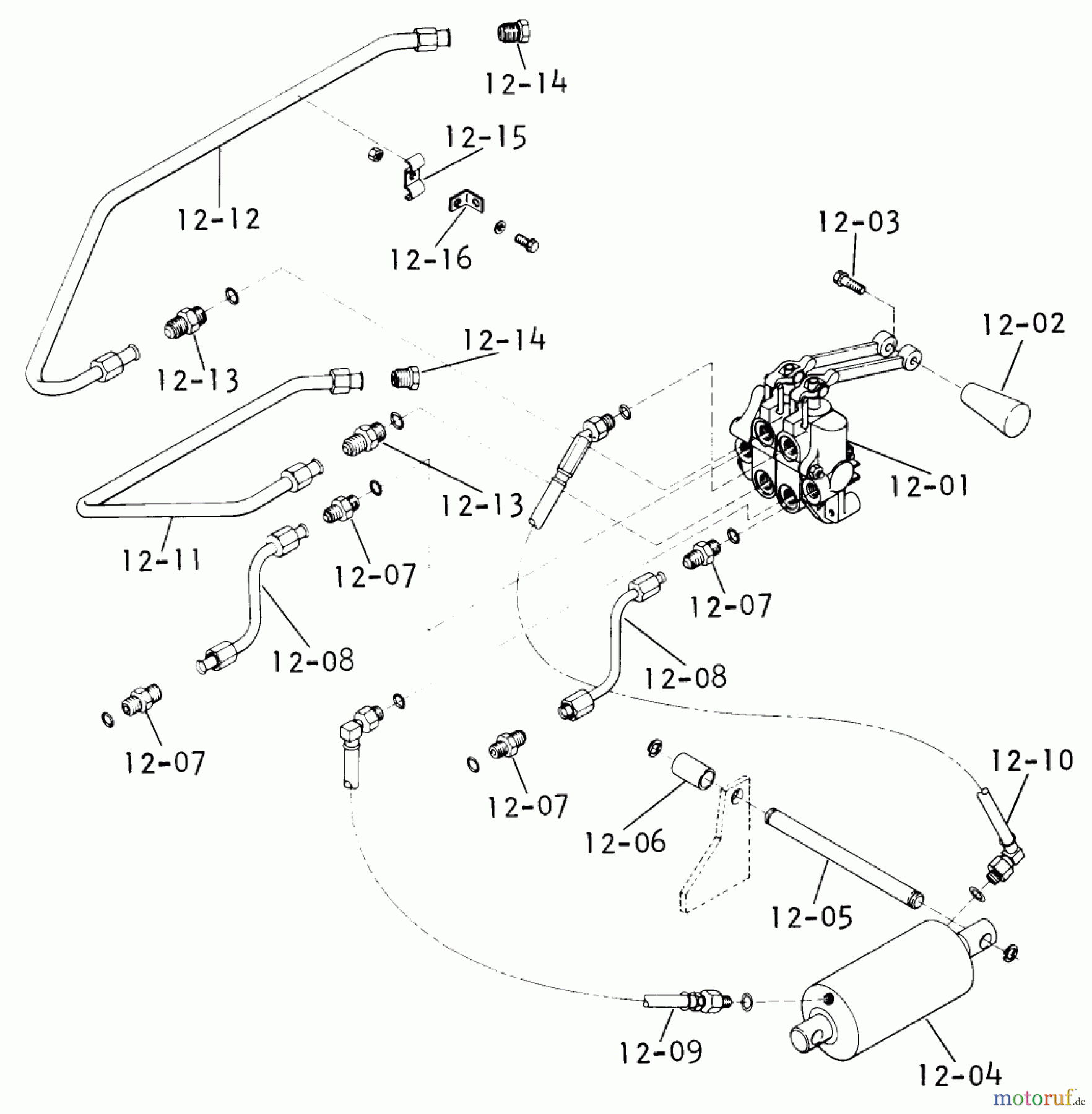 Toro Neu Mowers, Lawn & Garden Tractor Seite 1 1-0601 - Toro 18 hp AutomaticTractor, 1973 HYDRAULIC SYSTEM