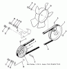 Toro 11-14KE01 (C-145) - C-145 Automatic Tractor, 1984 Ricambi DRIVE BELT AND PULLEYS