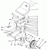 Toro 30123 - Deluxe Sulky, 1995 (59000001-59999999) Ersatzteile SEAT AND WHEEL ASSEMBLY