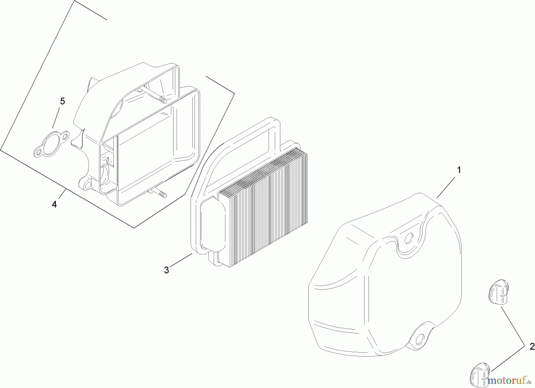Toro Neu Mowers, Lawn & Garden Tractor Seite 1 13AX60RG544 (LX420) - Toro LX420 Lawn Tractor, 2006 (1L215B10000-) AIR INTAKE AND FILTRATION ASSEMBLY KOHLER SV540-0019