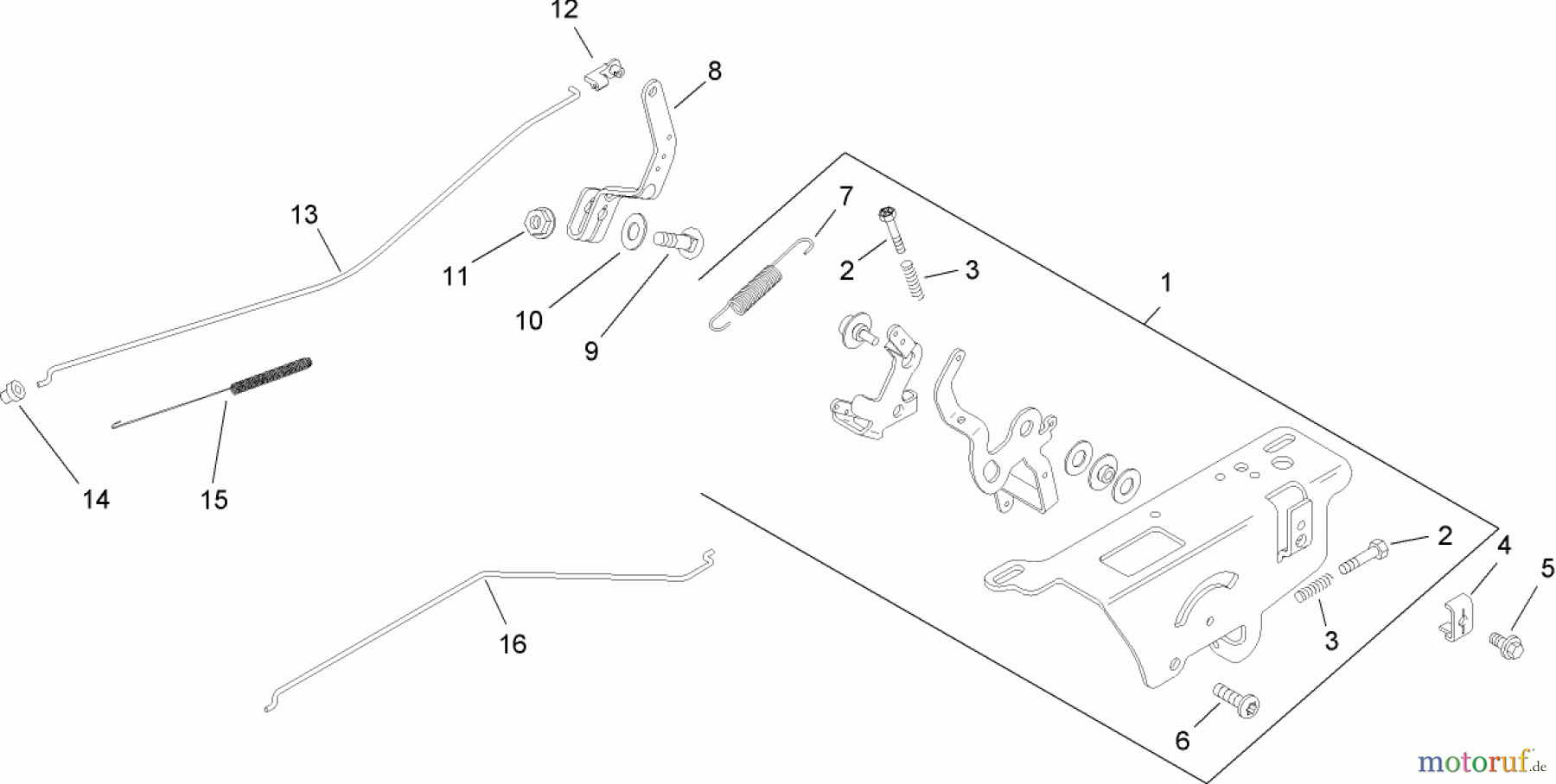 Toro Neu Mowers, Lawn & Garden Tractor Seite 1 13AX60RH744 (LX460) - Toro LX460 Lawn Tractor, 2006 (1A056B50000-) ENGINE CONTROL ASSEMBLY KOHLER SV600-0018