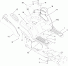 Toro 14AK81RK744 (GT2300) - GT2300 Garden Tractor, 2006 (1A186H30000-) Ricambi FRAME AND BATTERY ASSEMBLY #2