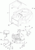 Toro 14AP80RP544 (GT2100) - GT2100 Garden Tractor, 2006 (1A136H30000-) Ricambi BLOWER HOUSING AND BAFFLE ASSEMBLY KOHLER SV720-0017