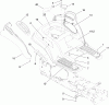 Toro 14AQ81RP744 (GT2200) - GT2200 Garden Tractor, 2006 (1A136H30000-) Ricambi FENDER ASSEMBLY